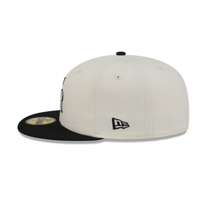 Colorado Rockies Chrome White Basic 59FIFTY Fitted Hat