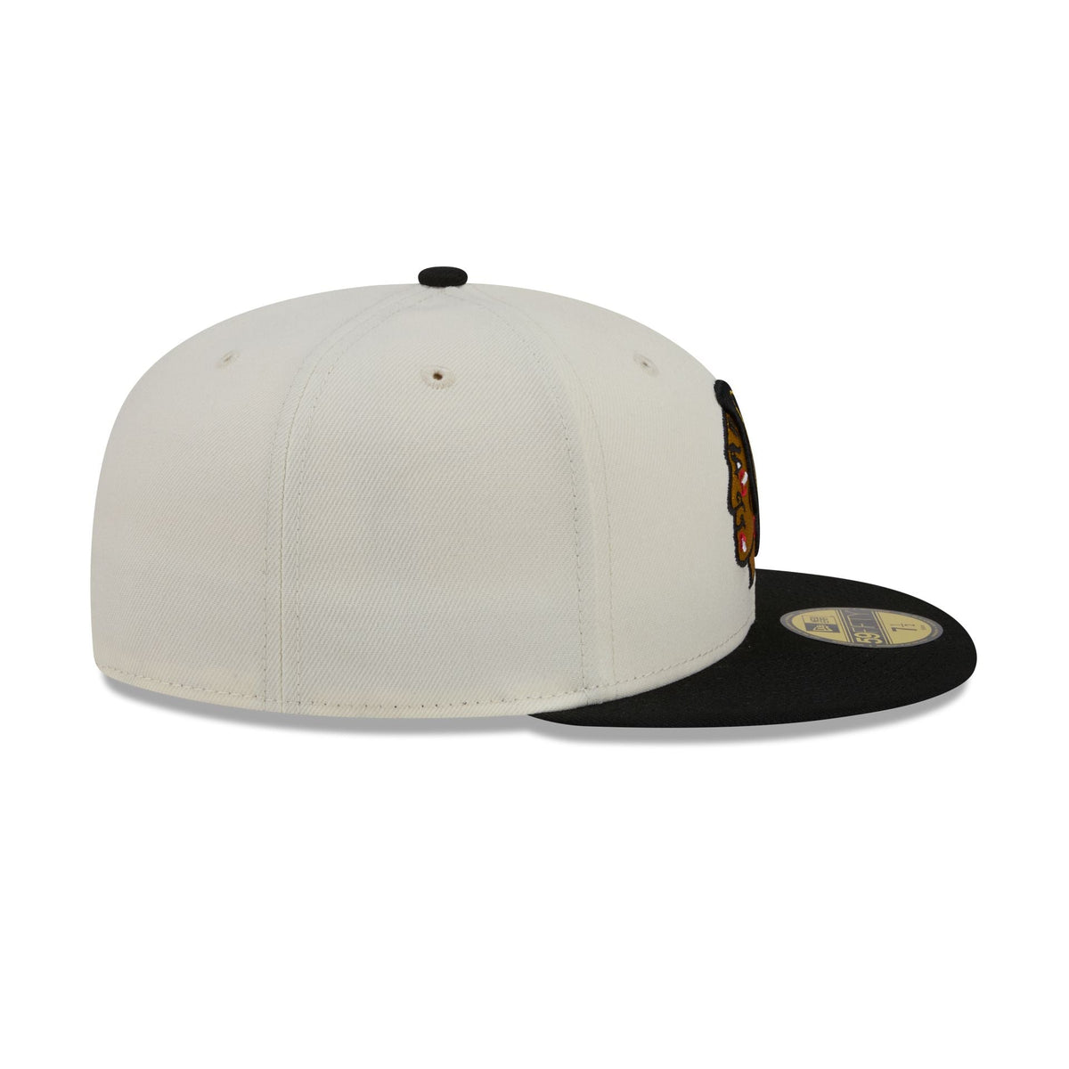 Chicago Blackhawks Chrome White Basic 59FIFTY Fitted Hat