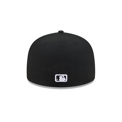 Atlanta Braves Black and White Basic 59FIFTY Fitted Hat