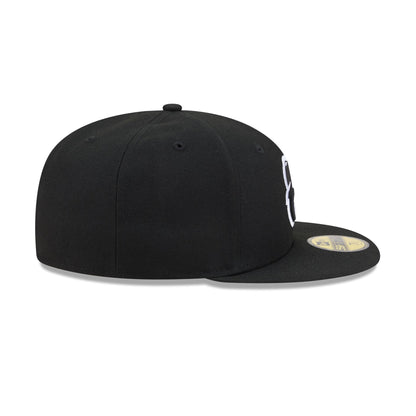 Baltimore Orioles Black and White Basic 59FIFTY Fitted Hat