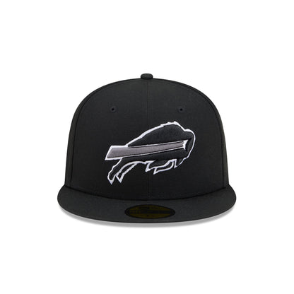 Buffalo Bills Black and White Basic 59FIFTY Fitted Hat