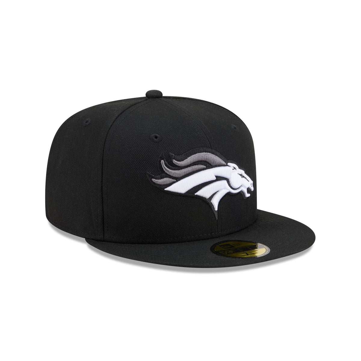 Denver Broncos Black and White Basic 59FIFTY Fitted Hat
