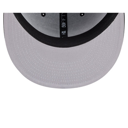Cincinnati Reds Black and White Basic 59FIFTY Fitted Hat