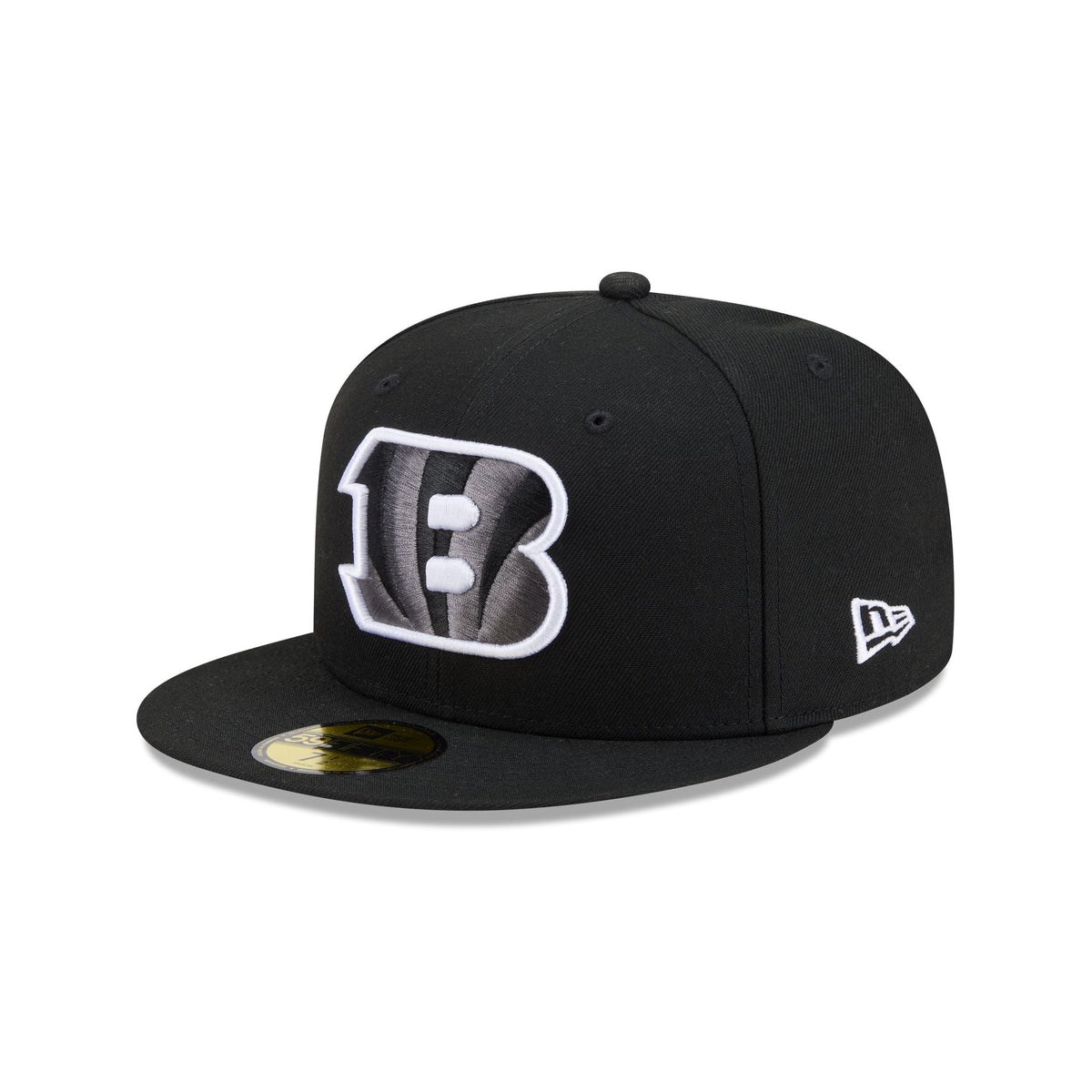 Cincinnati Bengals Black and White Basic 59FIFTY Fitted Hat