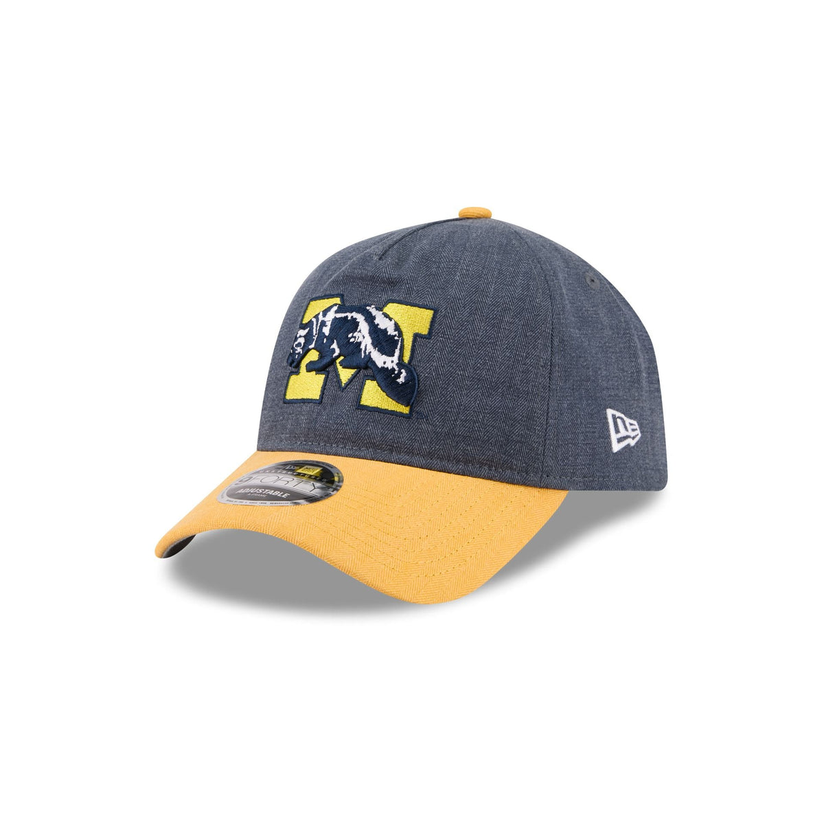 Michigan Wolverines Herringbone Team Colors 9FORTY A-Frame Adjustable Hat