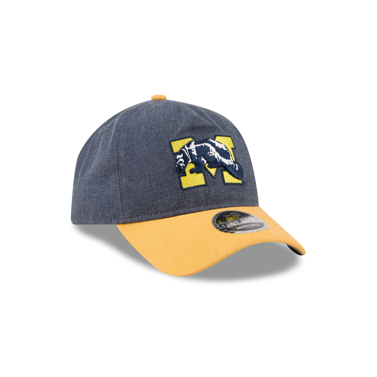 Michigan Wolverines Herringbone Team Colors 9FORTY A-Frame Adjustable Hat