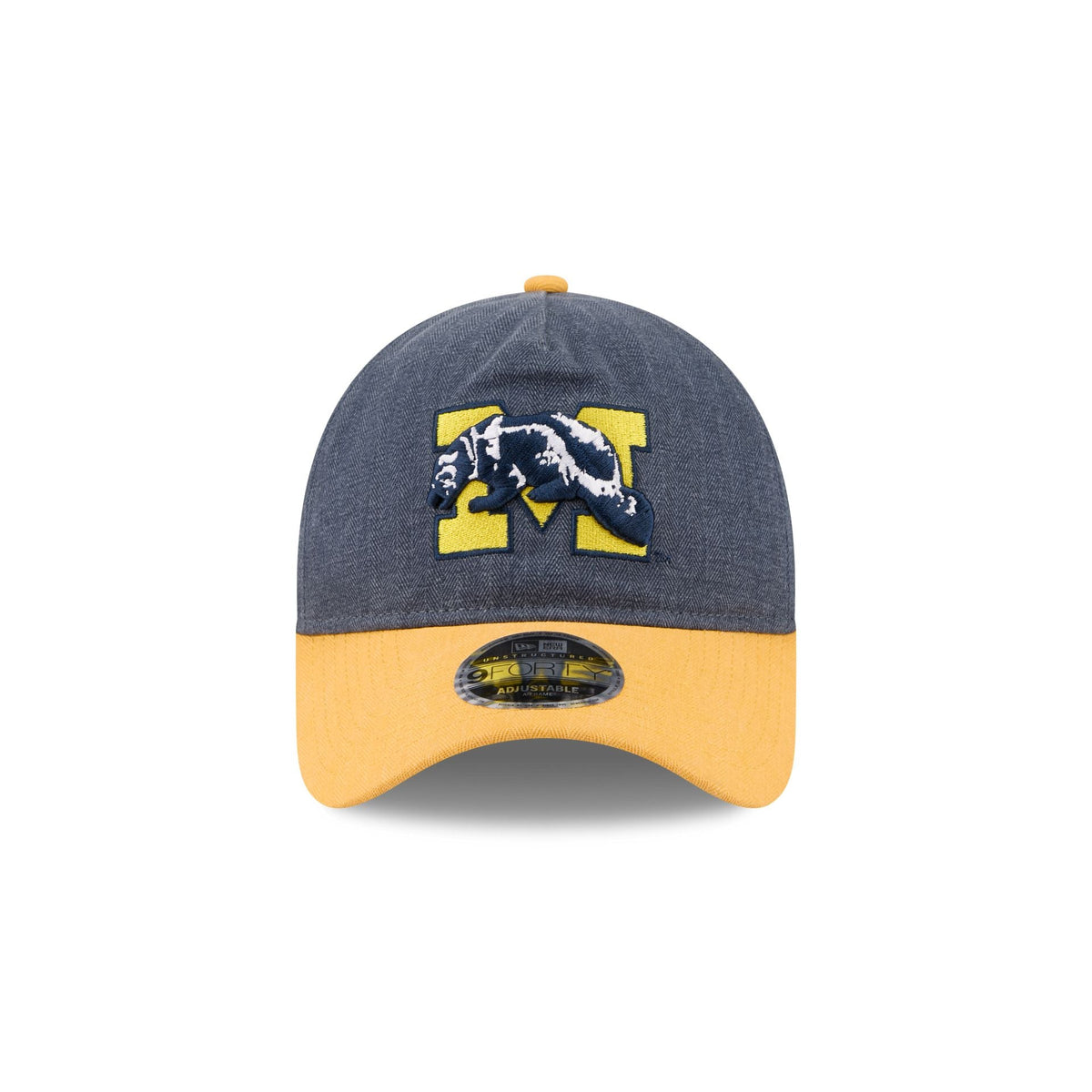 Michigan Wolverines Herringbone Team Colors 9FORTY A-Frame Adjustable Hat