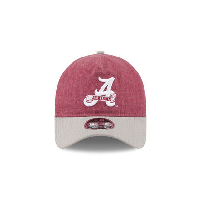 Alabama Crimson Tide Herringbone Team Colors 9FORTY A-Frame Adjustable Hat