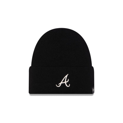 Atlanta Braves Cashmere Black Cuffless Knit Beanie Hat
