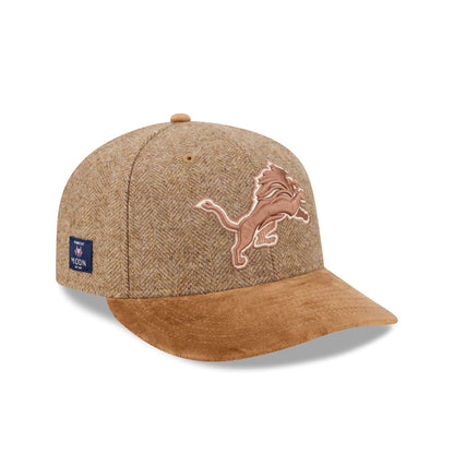 Detroit Lions Moon Brisbane Moss Brown Visor 59FIFTY Fitted Hat