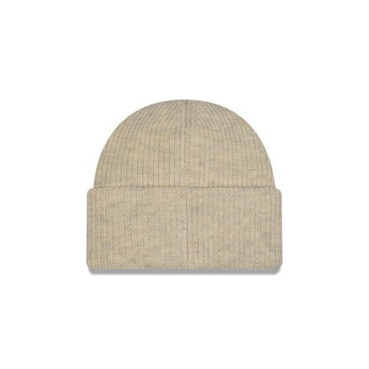 Chicago Cubs Woolen Heather Gray Short Cuff Knit Beanie Hat