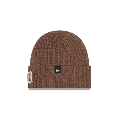 Detroit Tigers Woolen Tan Short Cuff Knit Beanie Hat