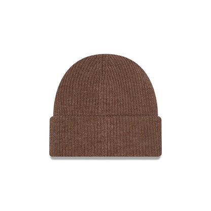 Atlanta Braves Woolen Tan Short Cuff Knit Beanie Hat
