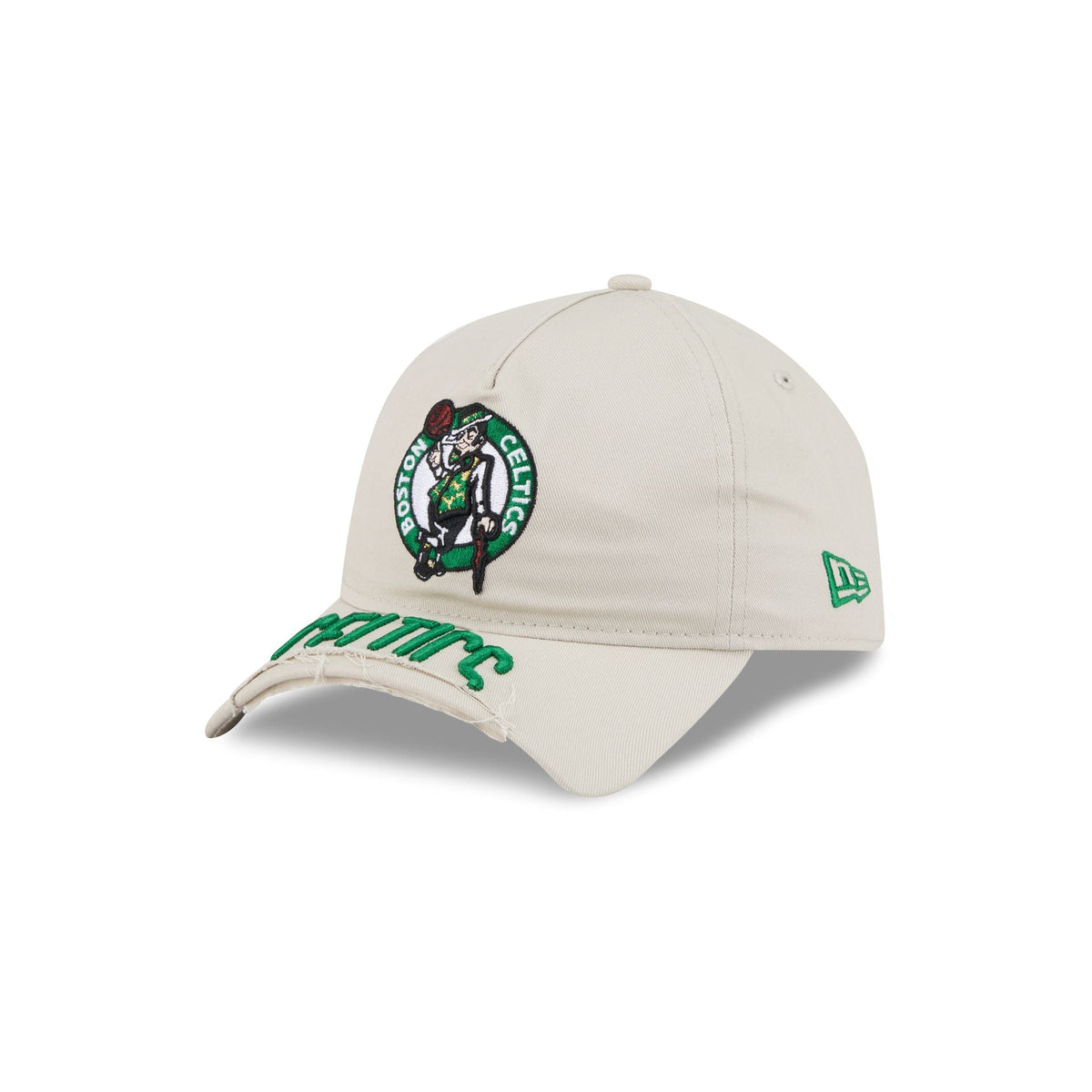 Boston Celtics Stone 9FORTY A-Frame Unstructured Cut-Off Visor Snapback Hat