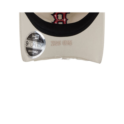 Boston Red Sox Stone 9FORTY A-Frame Unstructured Cut-Off Visor Snapback Hat
