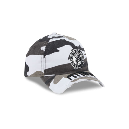 Boston Celtics Washed Camo 9FORTY A-Frame Unstructured Cut-Off Visor Snapback Hat