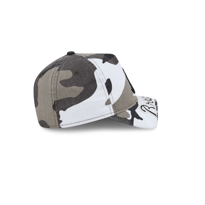 Atlanta Braves Washed Camo 9FORTY A-Frame Unstructured Cut-Off Visor Snapback Hat