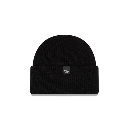 New Era Cap Woolen Black Short Cuff Knit Beanie Hat