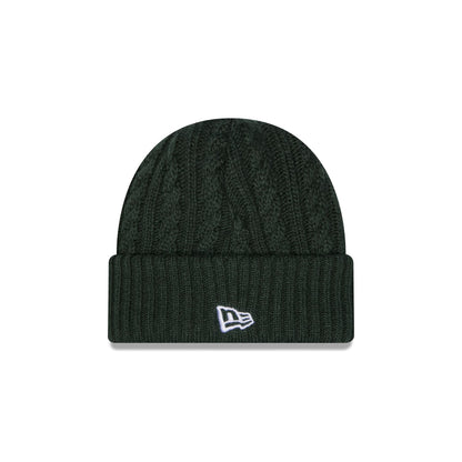 New Era Cap Woolen Emerald Cable Knit Beanie Hat