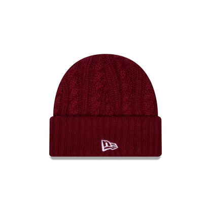 New Era Cap Woolen Cardinal Cable Knit Beanie Hat