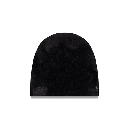 New Era Cap Fuzzy Black Cuffless Knit Beanie Hat