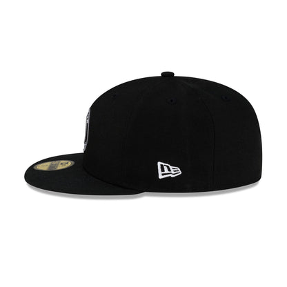 Houston Astros Black & White Circle 59FIFTY Fitted Hat