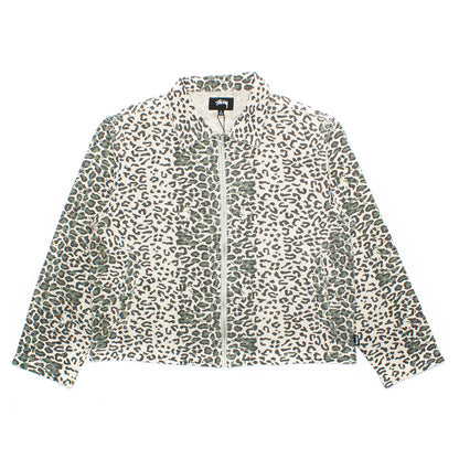 Leopard Mesh Zip Jacket