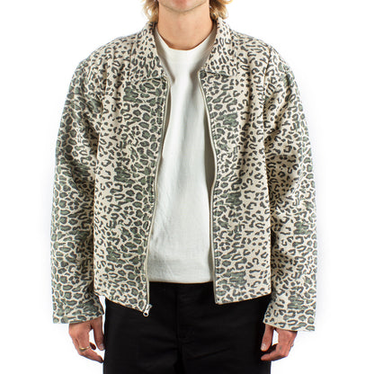 Leopard Mesh Zip Jacket