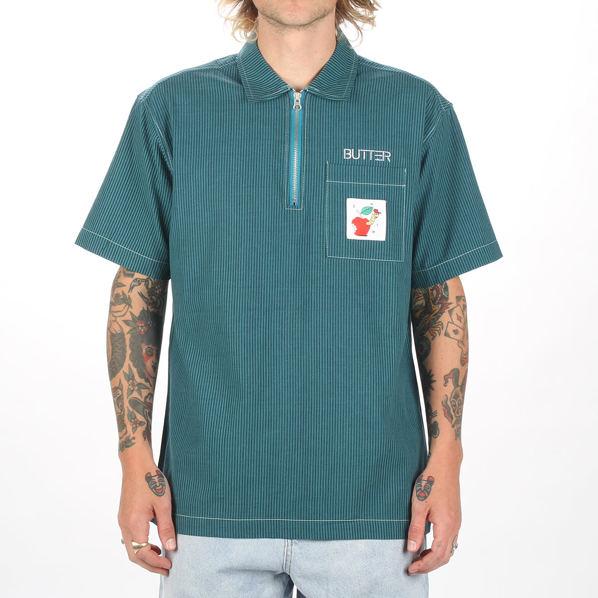 Seersucker Zip Shirt
