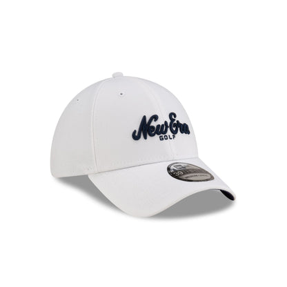 New Era Golf Script White 39THIRTY Stretch Fit Hat