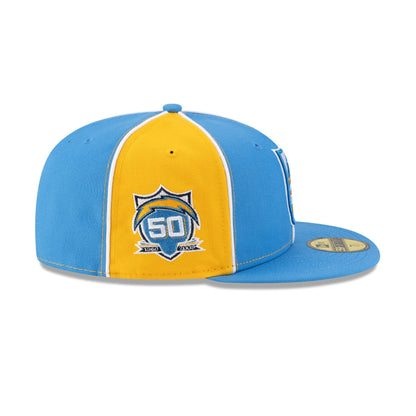 Los Angeles Chargers Two-Tone Pinwheel 59FIFTY Fitted Hat