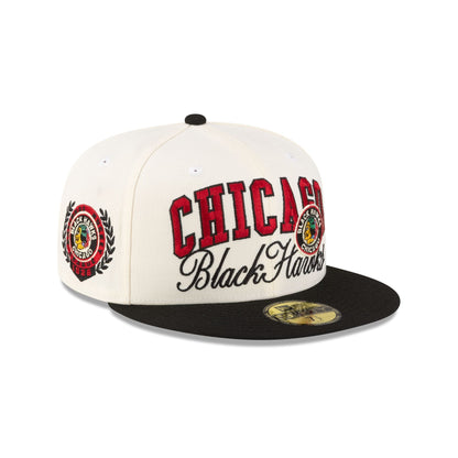 Chicago Blackhawks Arch Script 59FIFTY Fitted Hat