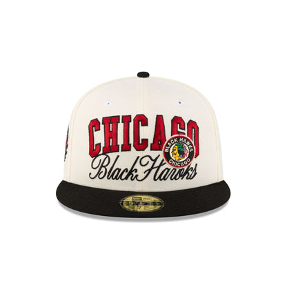 Chicago Blackhawks Arch Script 59FIFTY Fitted Hat