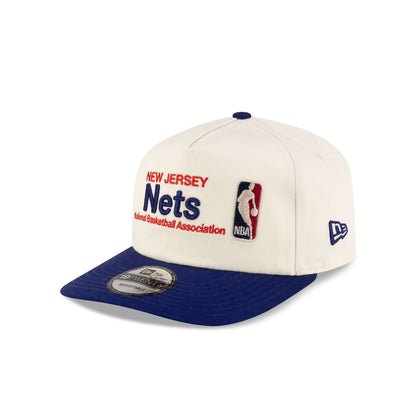 New Jersey Nets 1997-2012 Hardwood Classics Sign Stack Chrome White 19TWENTY Adjustable Hat