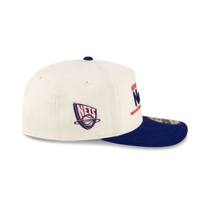 New Jersey Nets 1997-2012 Hardwood Classics Sign Stack Chrome White 19TWENTY Adjustable Hat