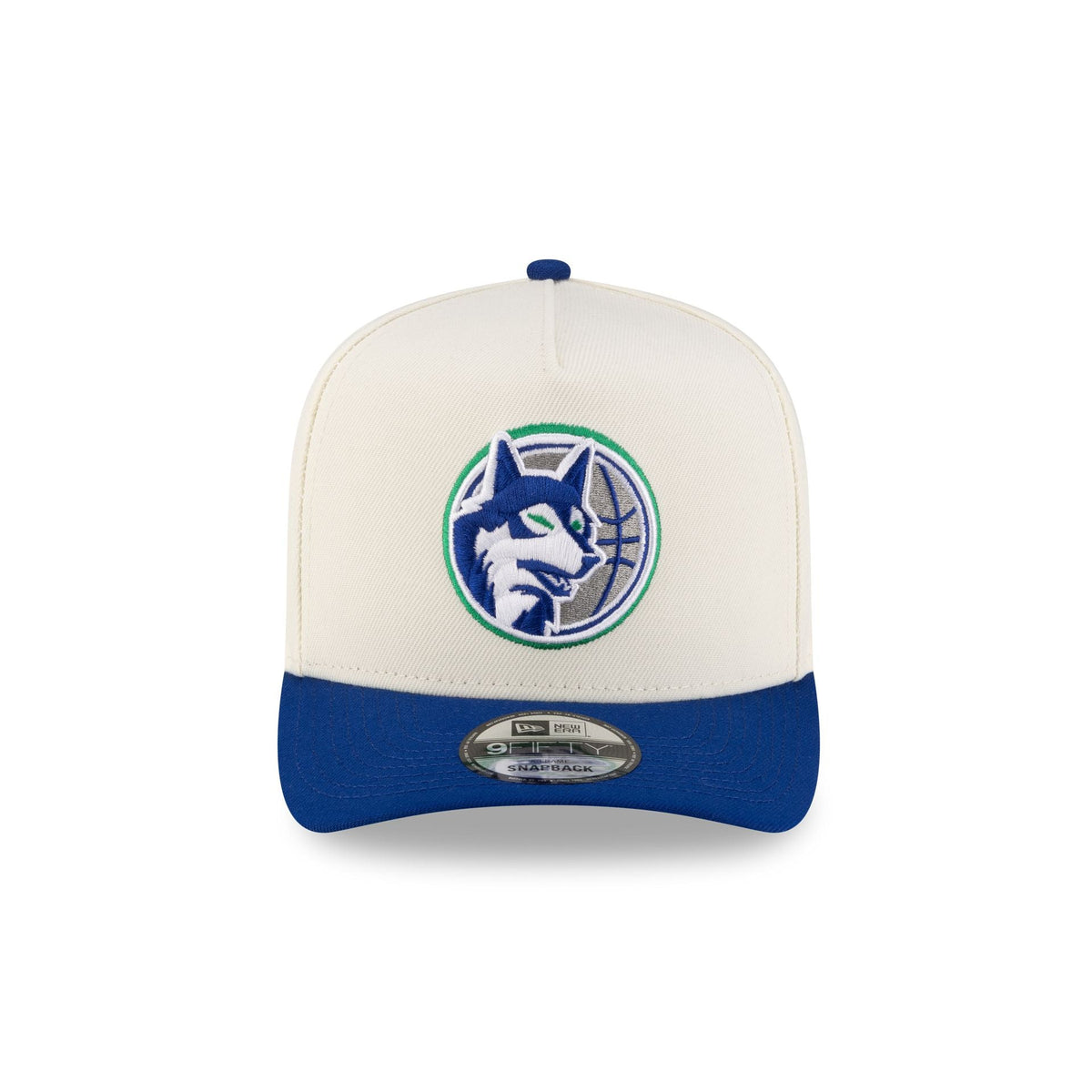Minnesota Timberwolves 1989-1996 Hardwood Classics Express Chrome White 9FIFTY A-Frame Snapback Hat
