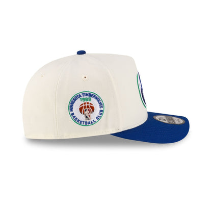 Minnesota Timberwolves 1989-1996 Hardwood Classics Express Chrome White 9FIFTY A-Frame Snapback Hat