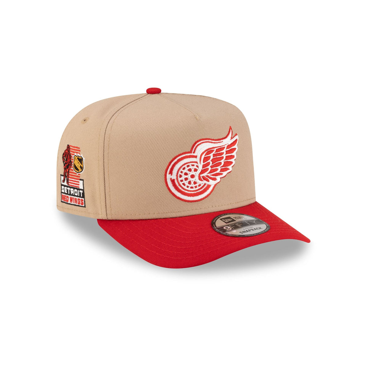 Detroit Red Wings Camel 9FIFTY A-Frame Snapback Hat