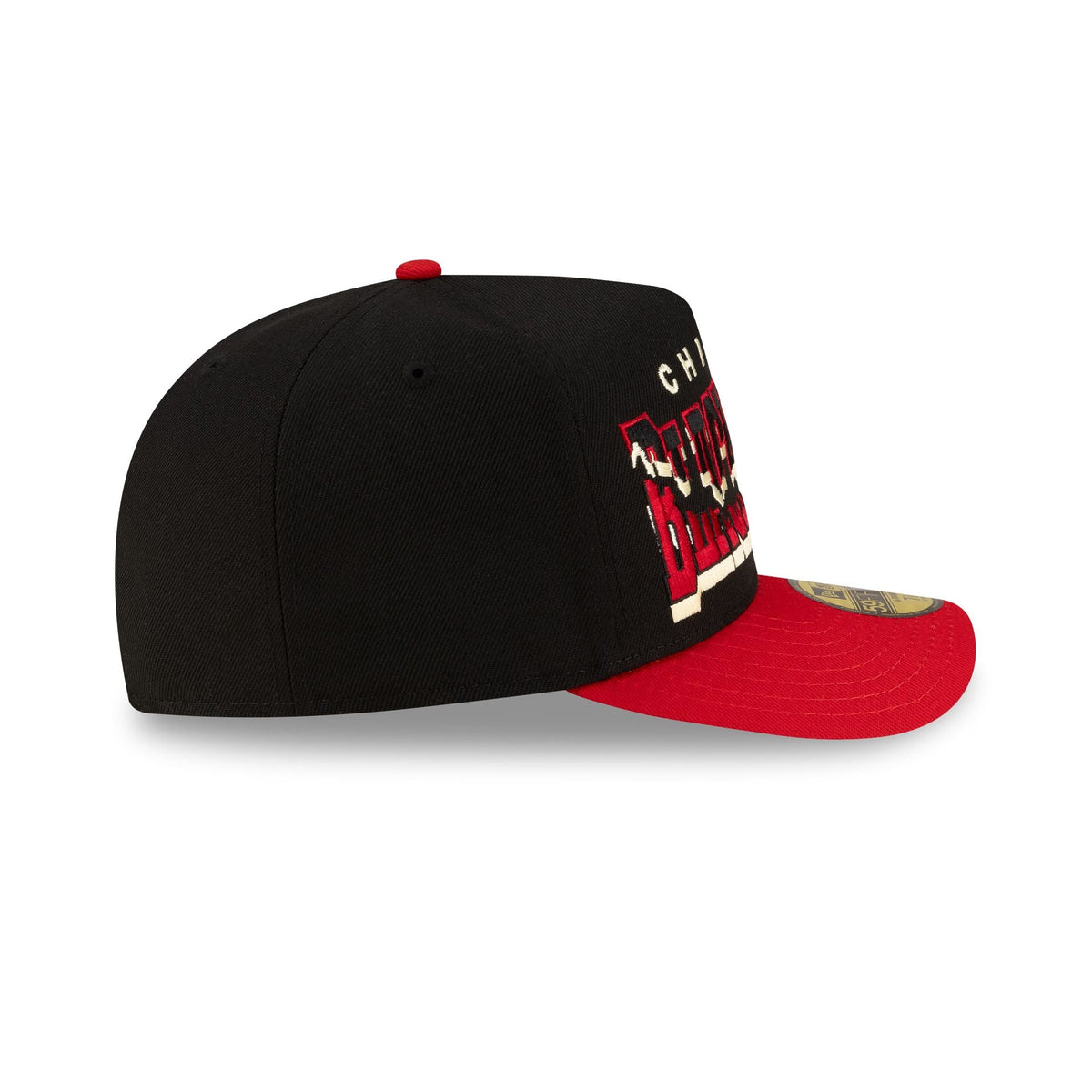Chicago Blackhawks Snapped Wordmark 59FIFTY A-Frame Fitted Hat