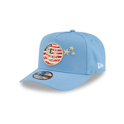 Brooklyn Nets Red, White & Blue 9FIFTY A-Frame Snapback Hat