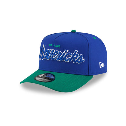 Dallas Mavericks Hardwood Classics 90s Script 9FIFTY A-Frame Snapback Hat