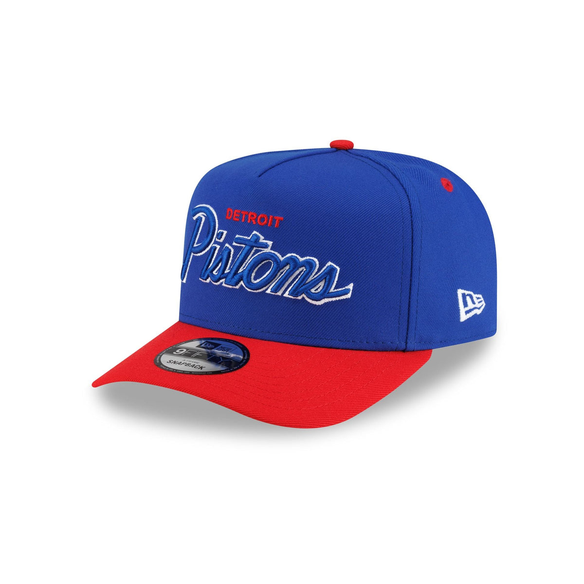 Detroit Pistons Hardwood Classics 90s Script 9FIFTY A-Frame Snapback Hat