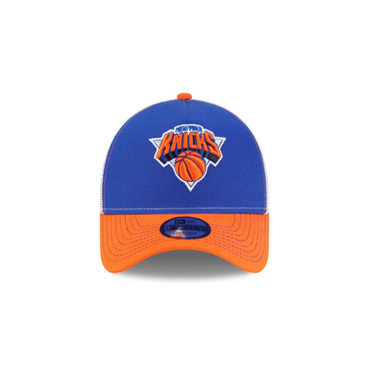 New York Knicks Hardwood Classics 2000s Contrast Stitch 9FORTY A-Frame Trucker Hat