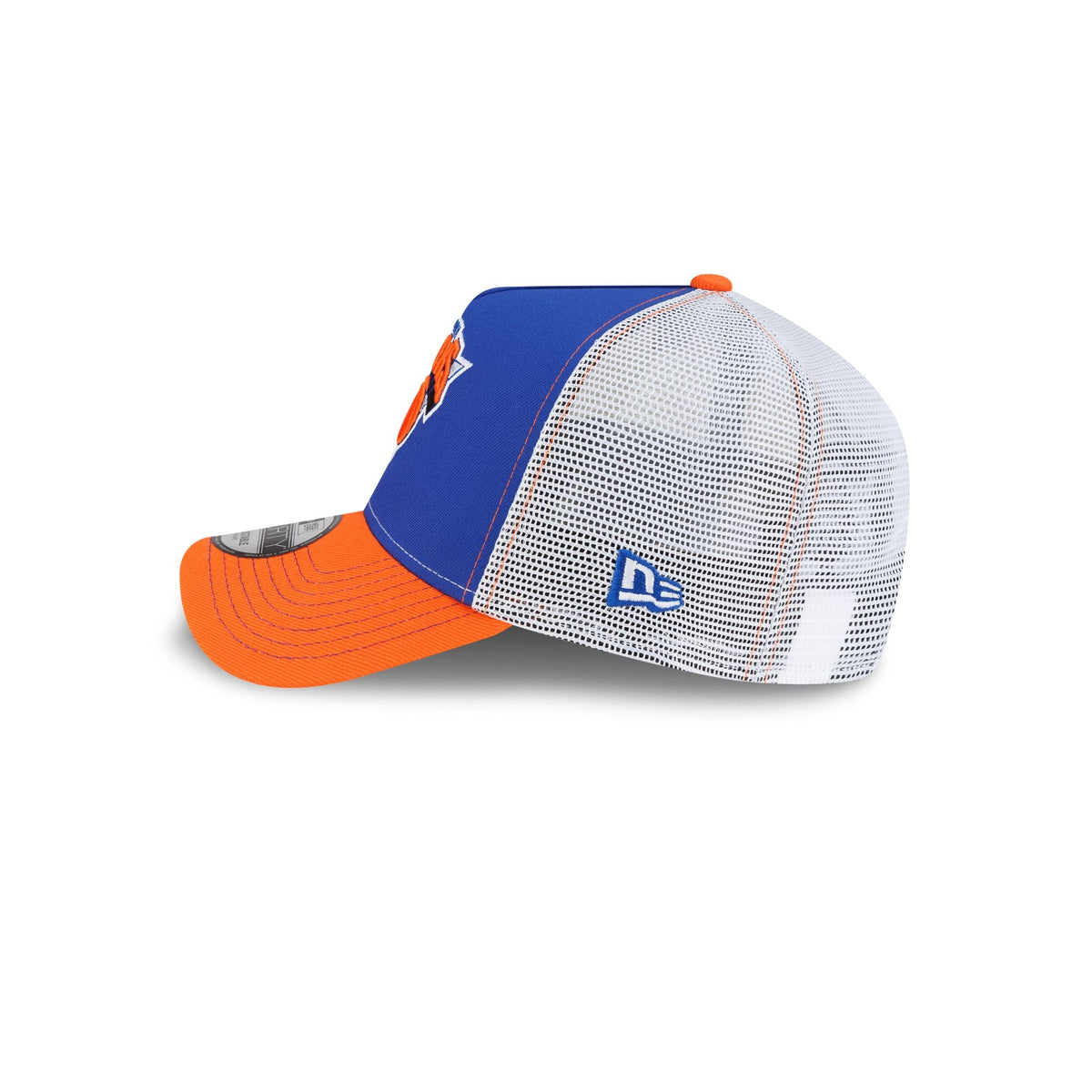 New York Knicks Hardwood Classics 2000s Contrast Stitch 9FORTY A-Frame Trucker Hat
