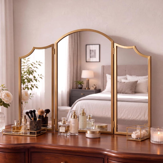 Trifold Vanity Mirrors 3 Way, 30 x 37 in