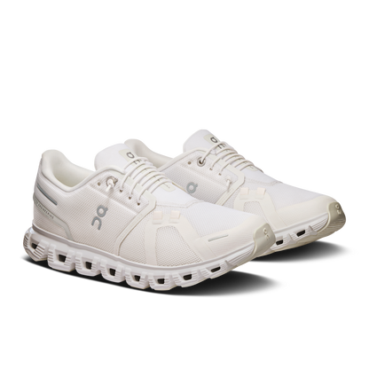 On Running Women's Cloud 6 Wide Shoes - White / White