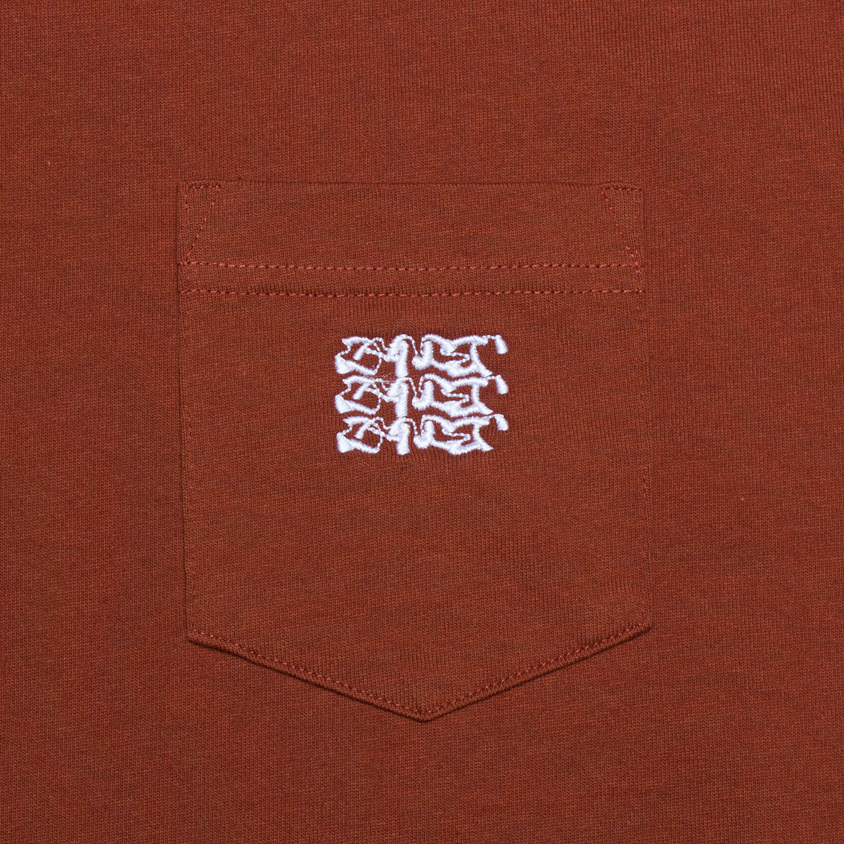 Embroidered Triple Logo Pocket T-Shirt