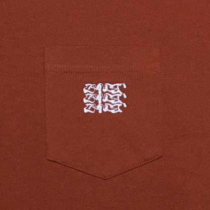 Embroidered Triple Logo Pocket T-Shirt