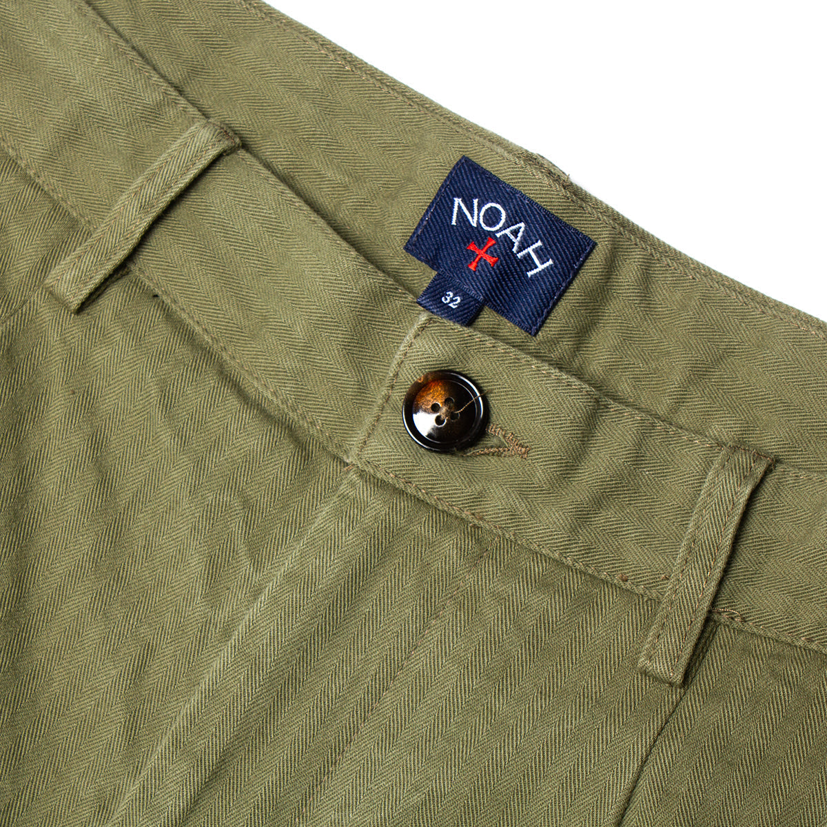 Classic Double-Pleat Herringbone Pants
