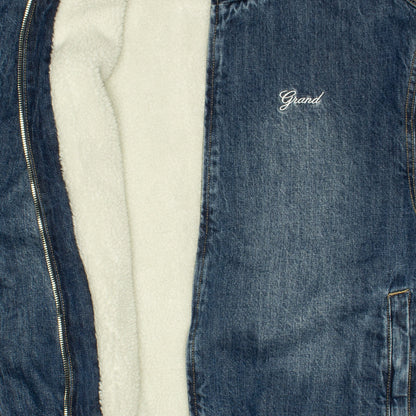 Sherpa Lined Denim Track Jacket